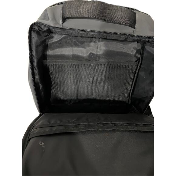 Black Gray No Label 3 Section Padded Laptop Backpack - Picture 4 of 5